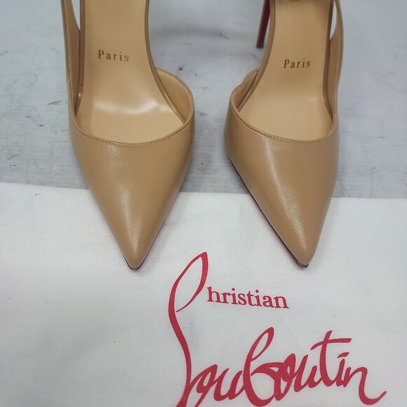 Christian Louboutin Nude Jenlove Ankle Strap Pointed Toe Pump - Picture 11 of 14
